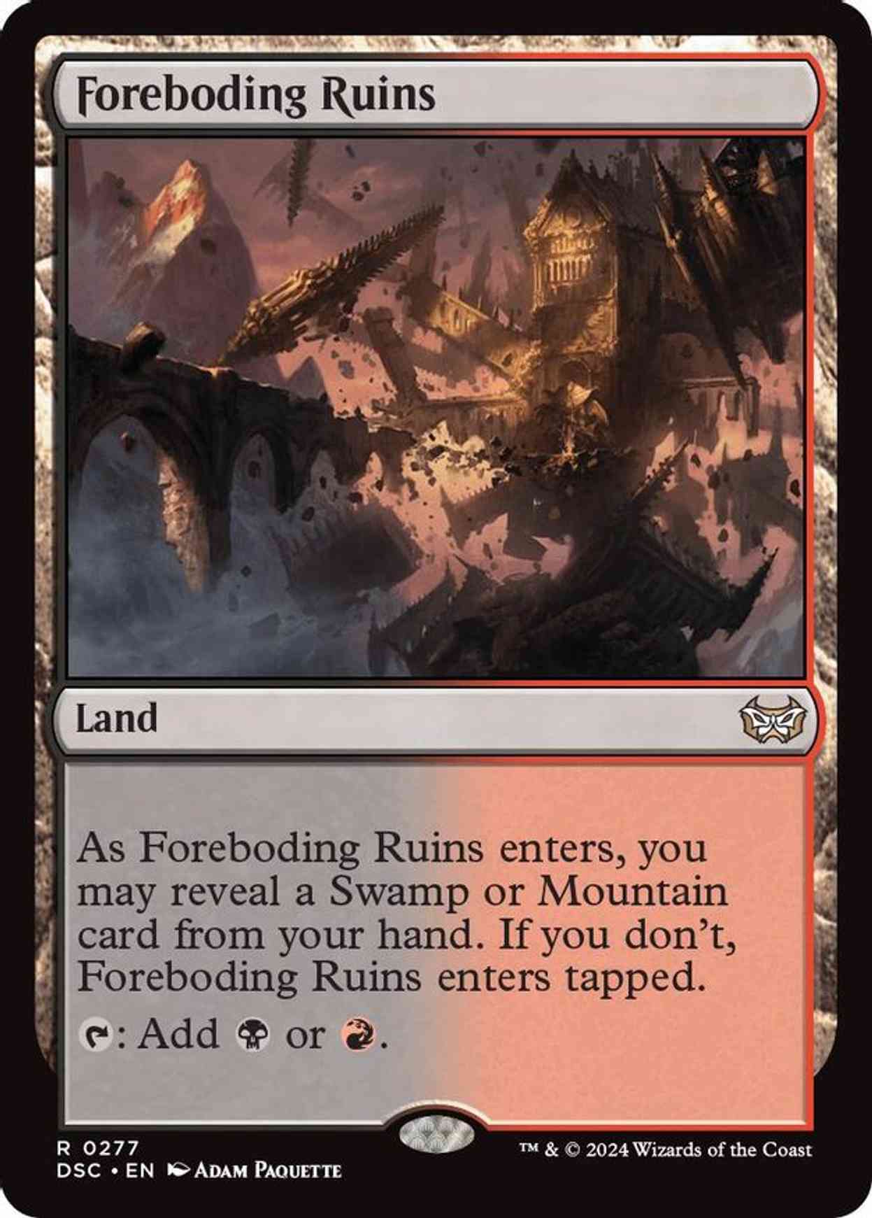 Foreboding Ruins magic card front