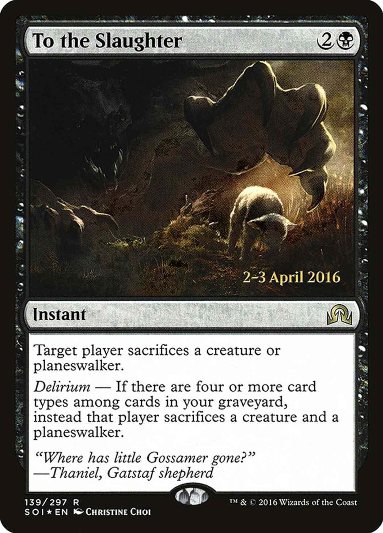 To the Slaughter magic card front