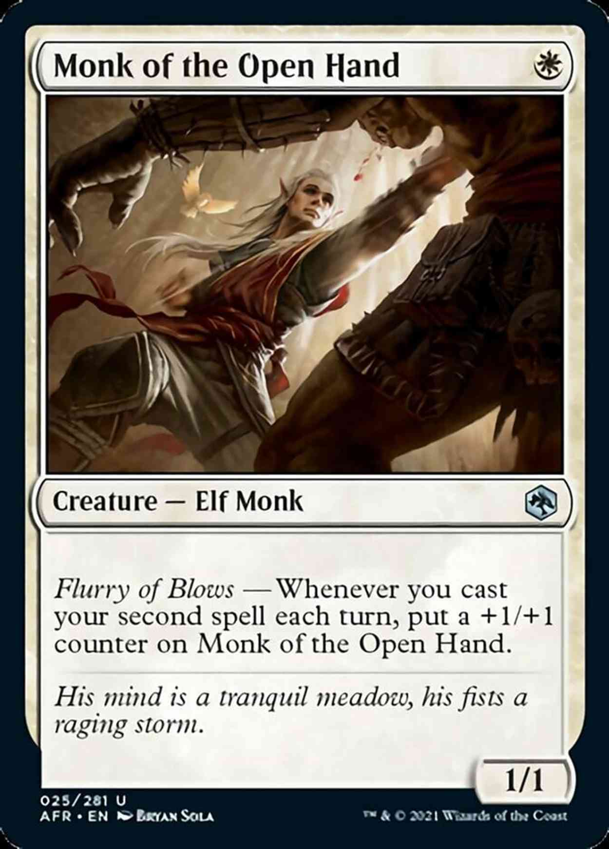 Monk of the Open Hand magic card front