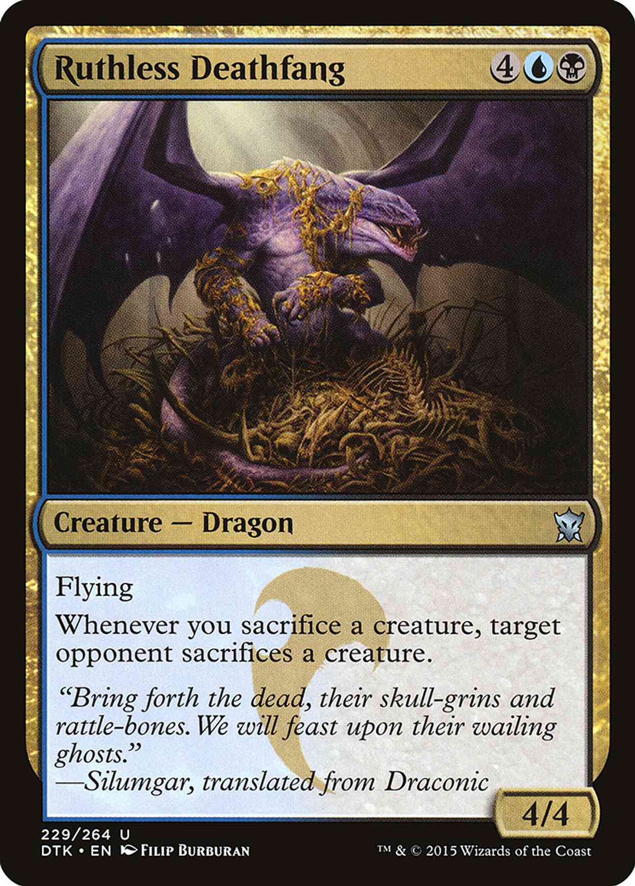 Ruthless Deathfang magic card front