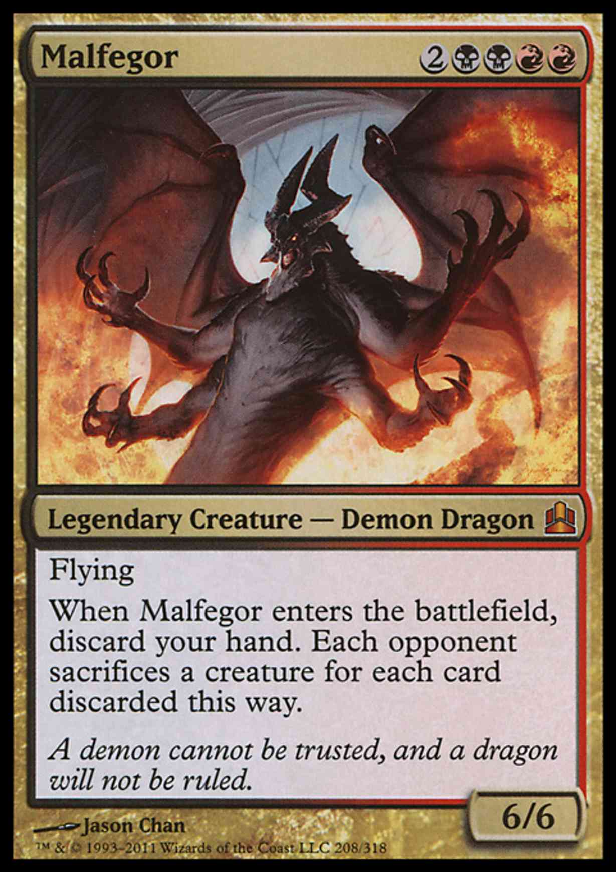 Malfegor magic card front
