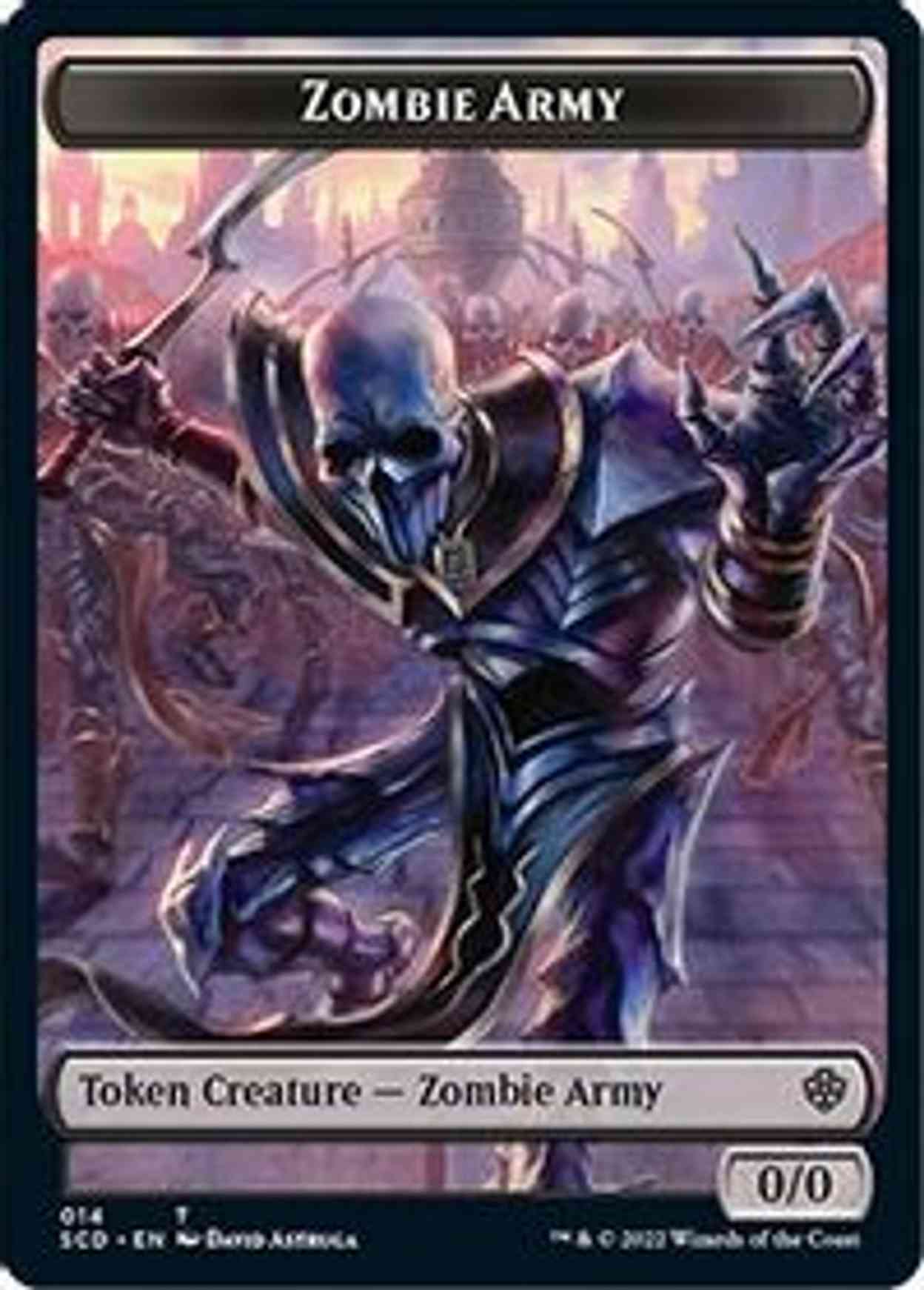 Zombie Army Double-sided Token magic card front