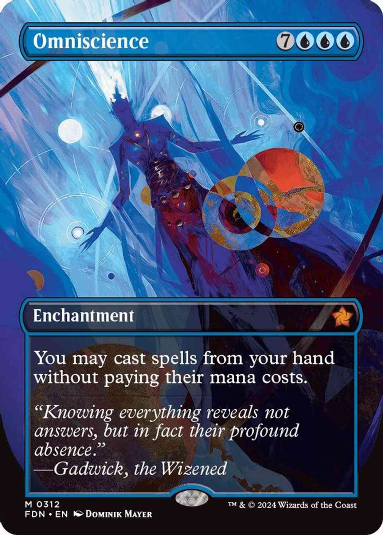 Omniscience (Borderless) magic card front