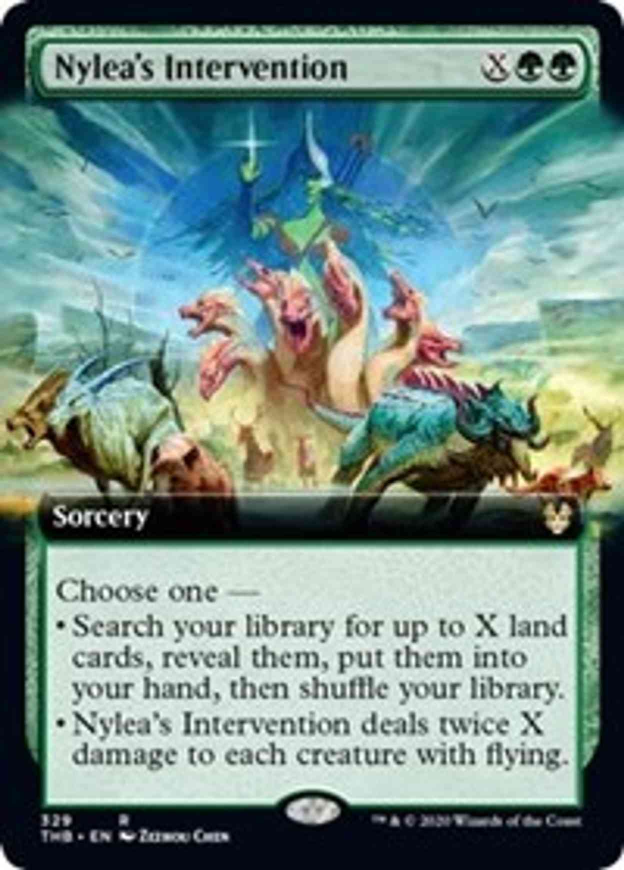 Nylea's Intervention (Extended Art) magic card front