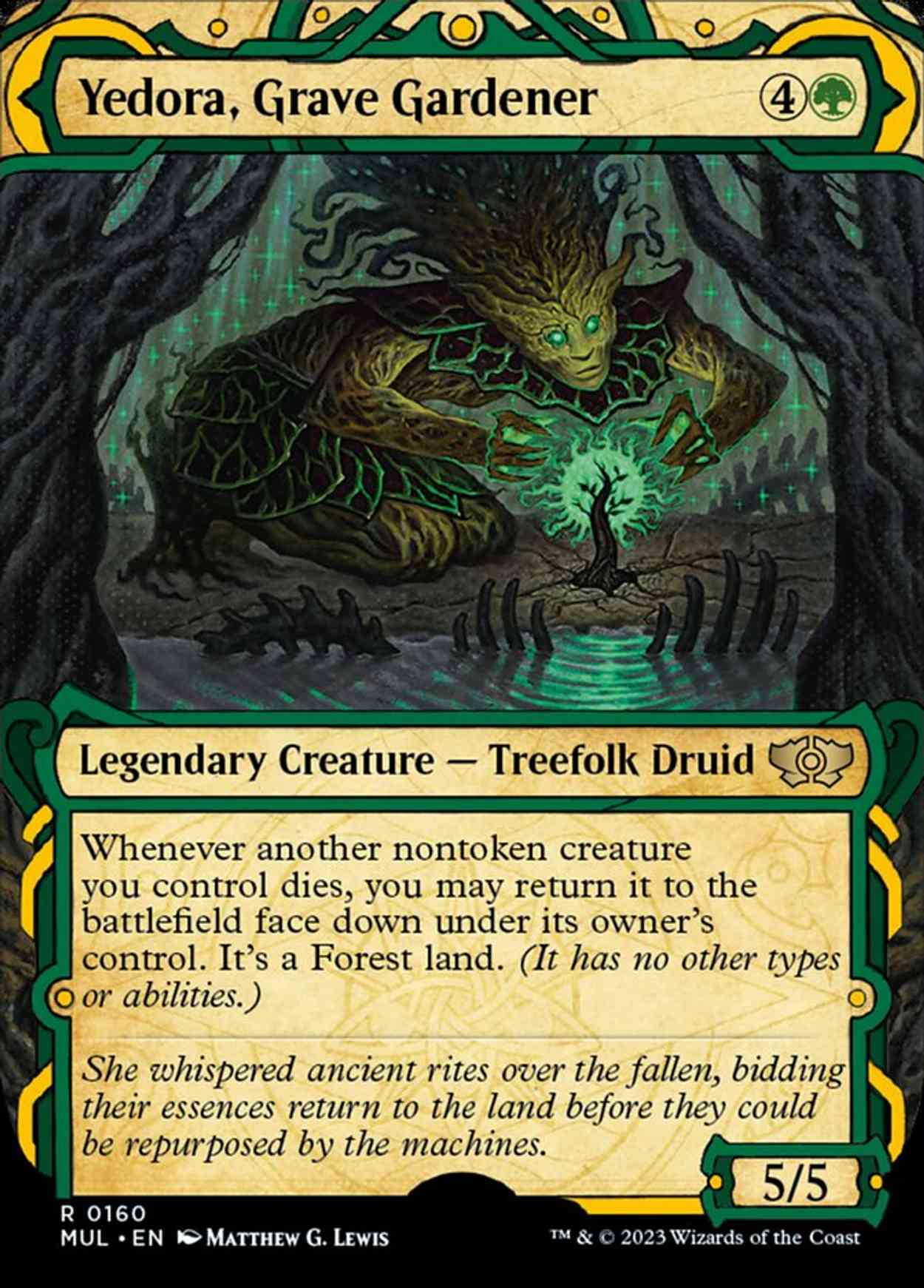 Yedora, Grave Gardener (Halo Foil) magic card front