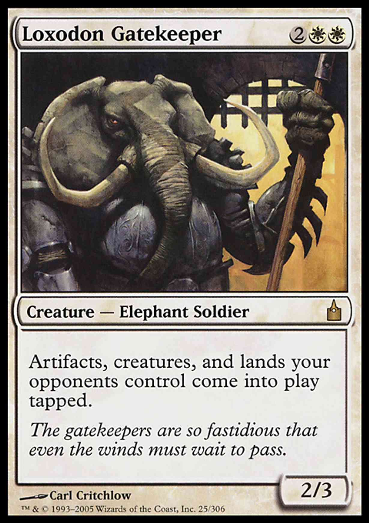 Loxodon Gatekeeper magic card front