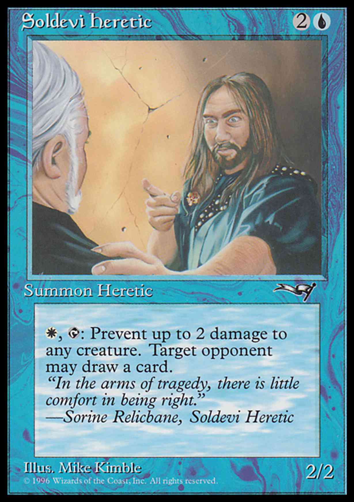 Soldevi Heretic (Blue Robe) magic card front