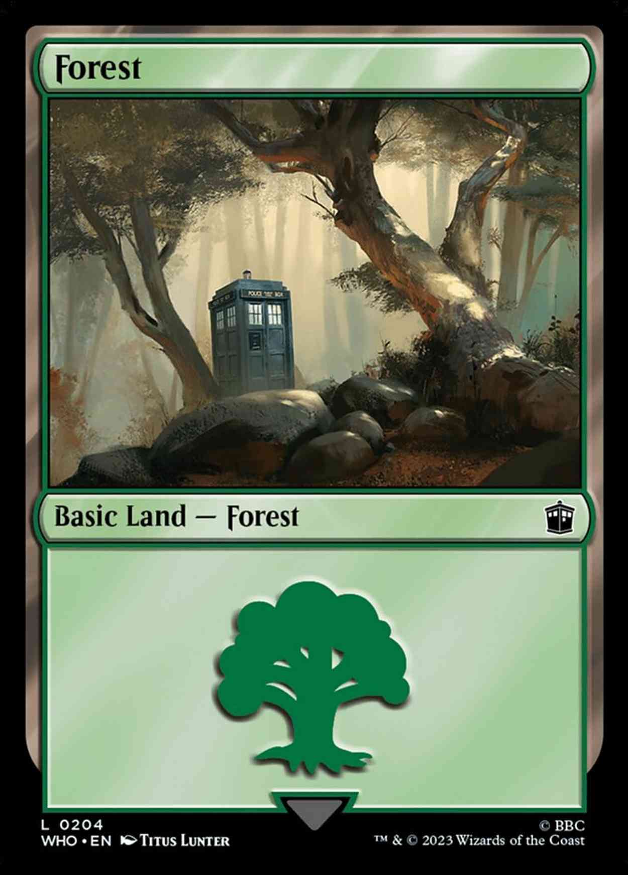 Forest (0204) magic card front