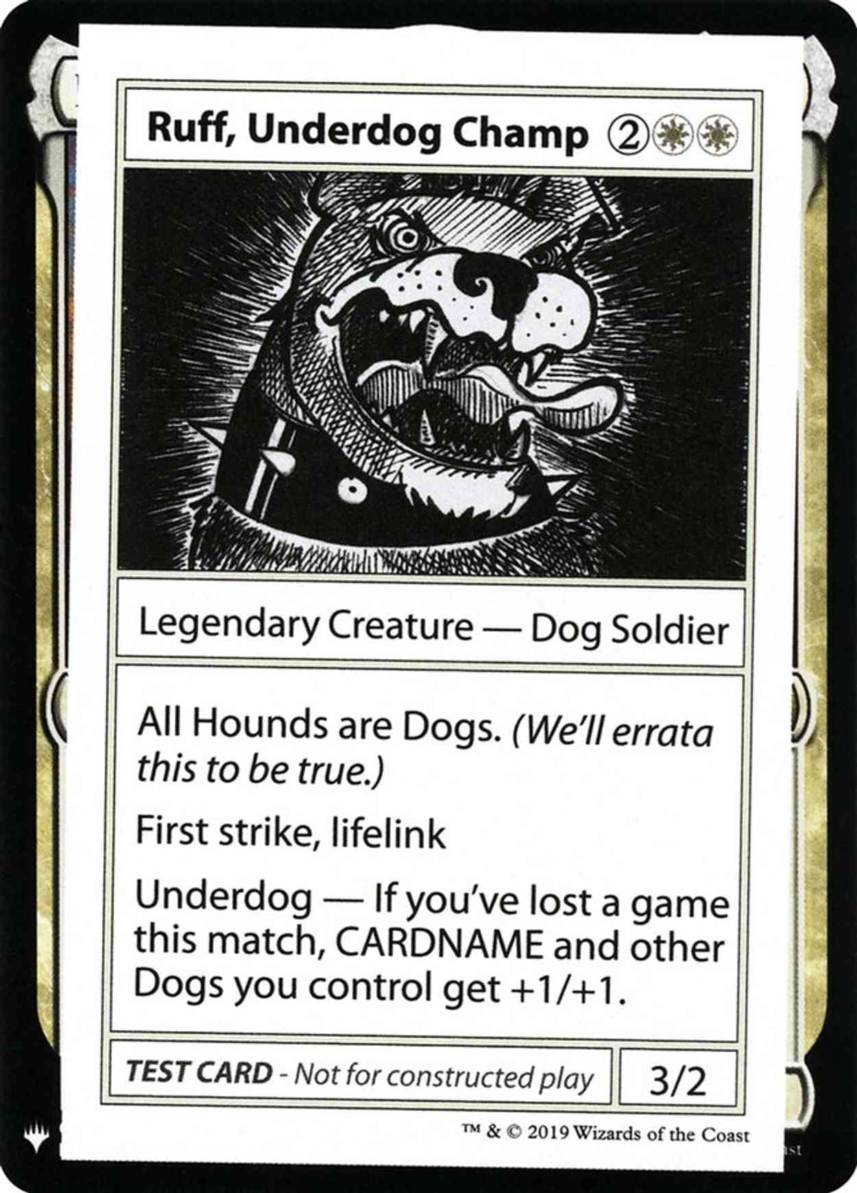 Ruff, Underdog Champ magic card front