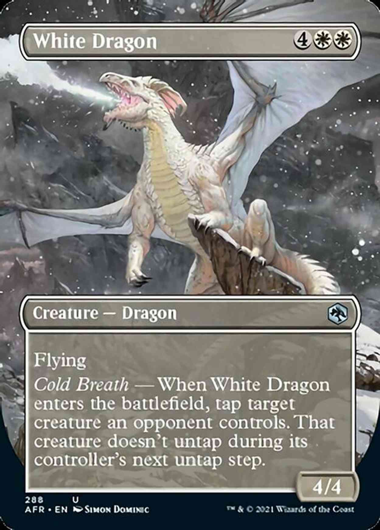 White Dragon (Borderless) magic card front