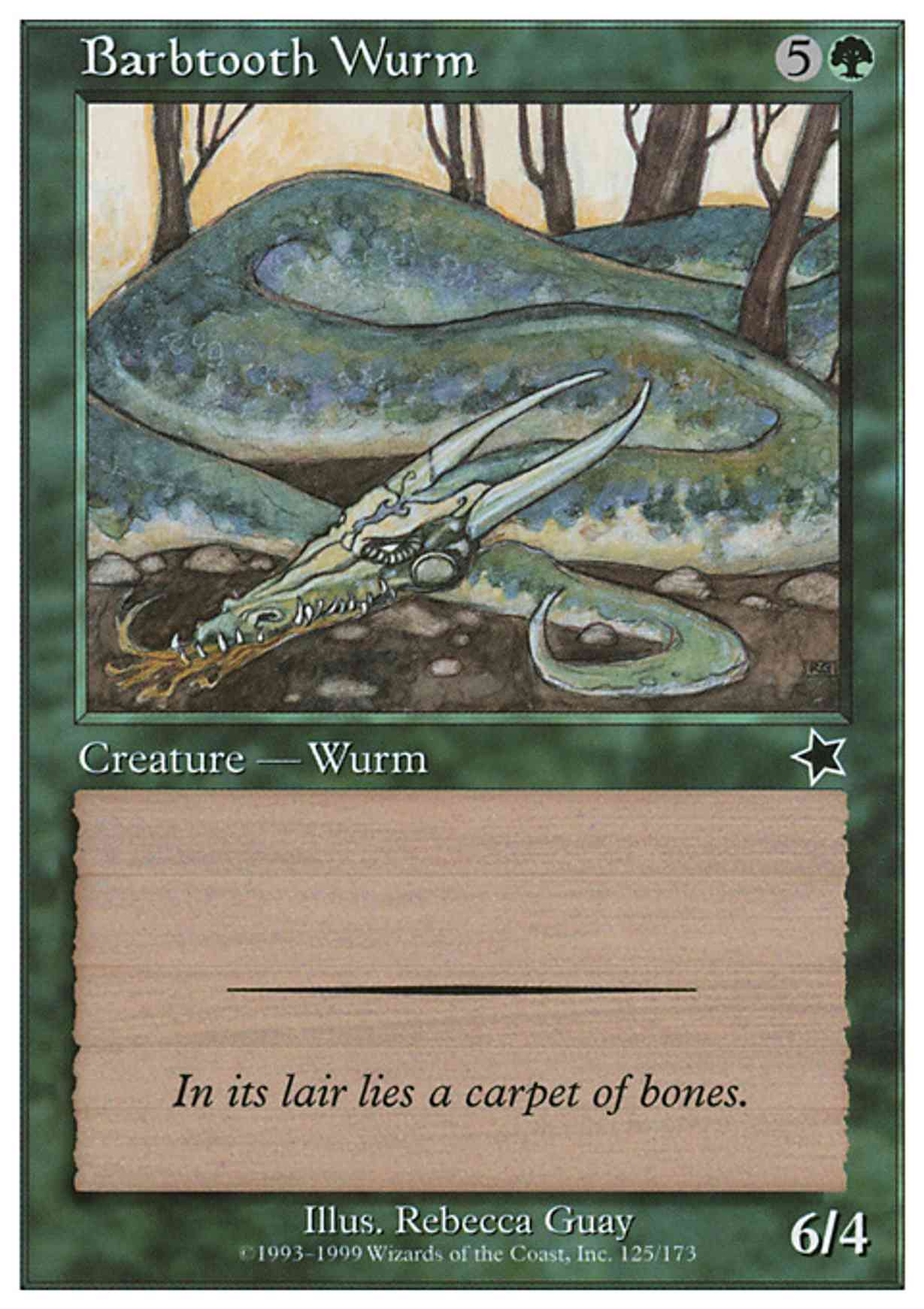 Barbtooth Wurm magic card front