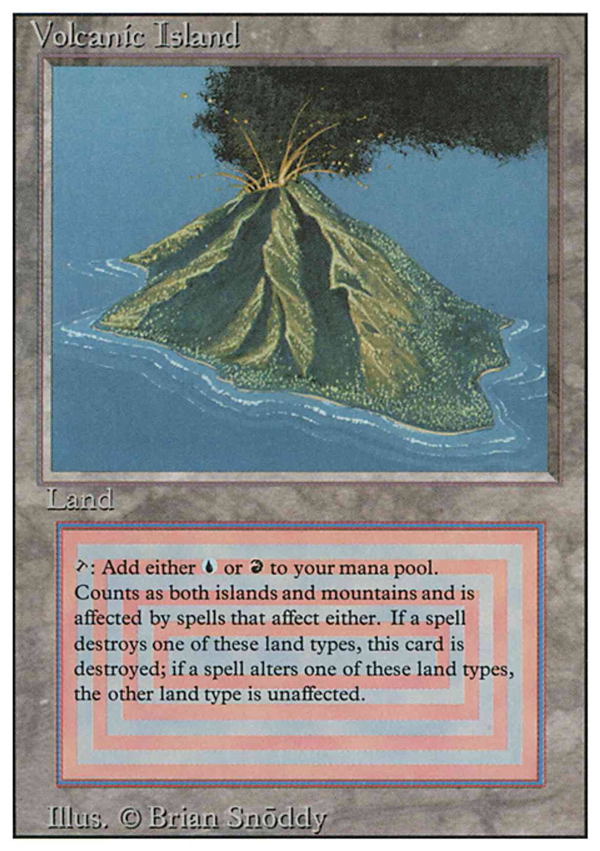 Volcanic Island magic card front