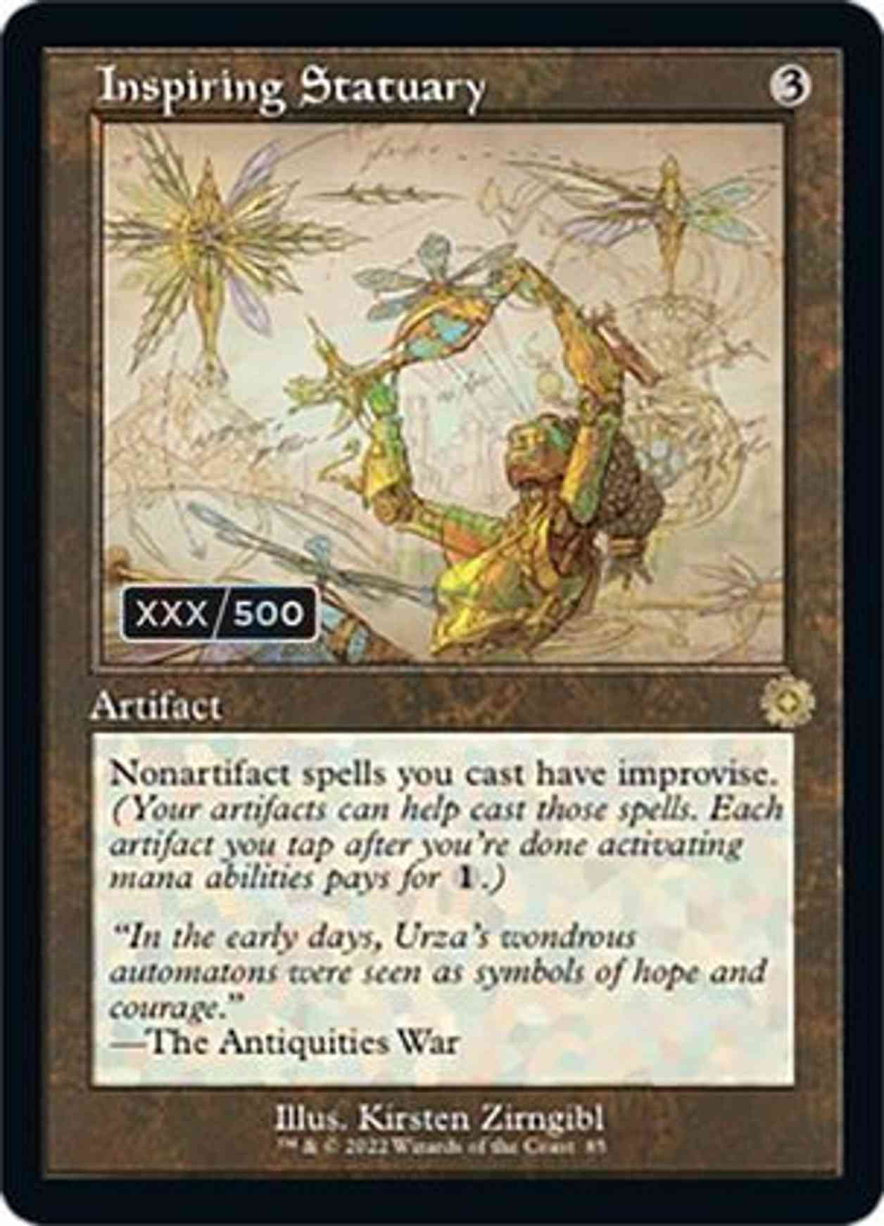 Inspiring Statuary (Schematic) (Serial Numbered) magic card front