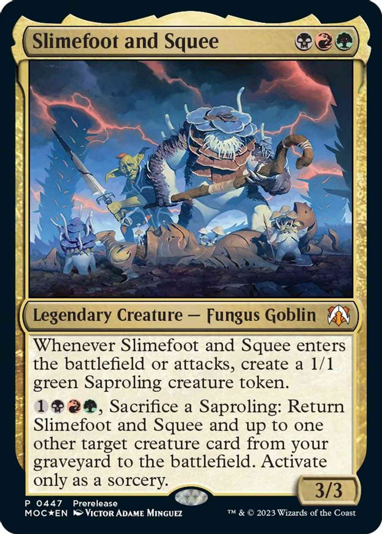 Slimefoot and Squee magic card front