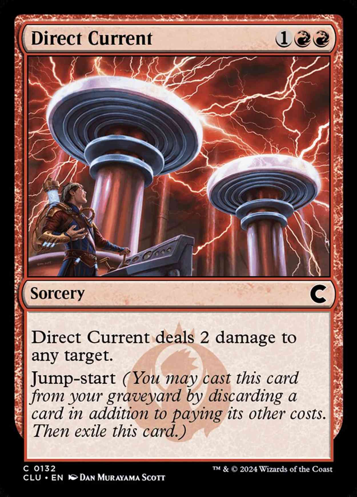 Direct Current magic card front