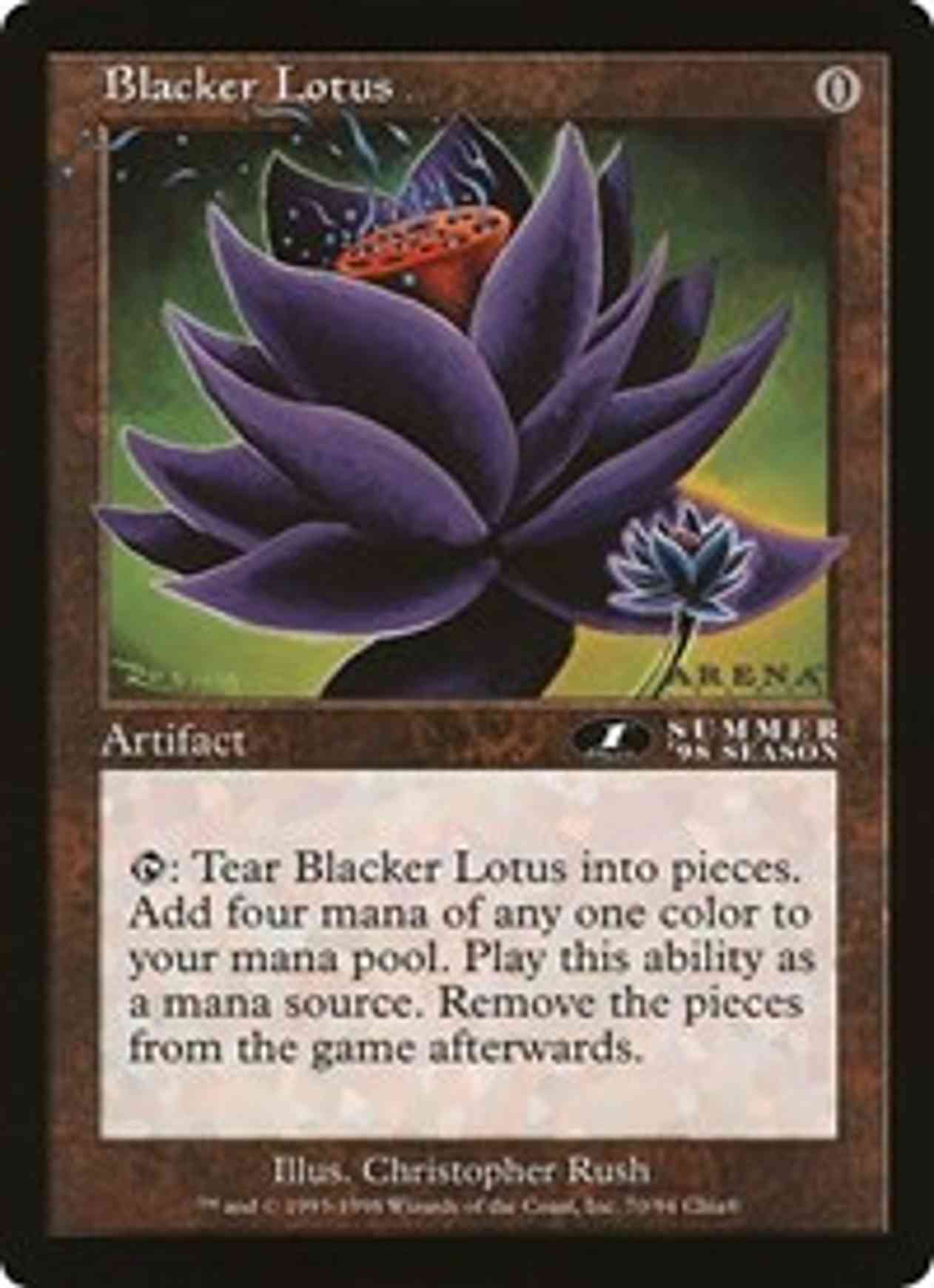Blacker Lotus (Oversized) magic card front