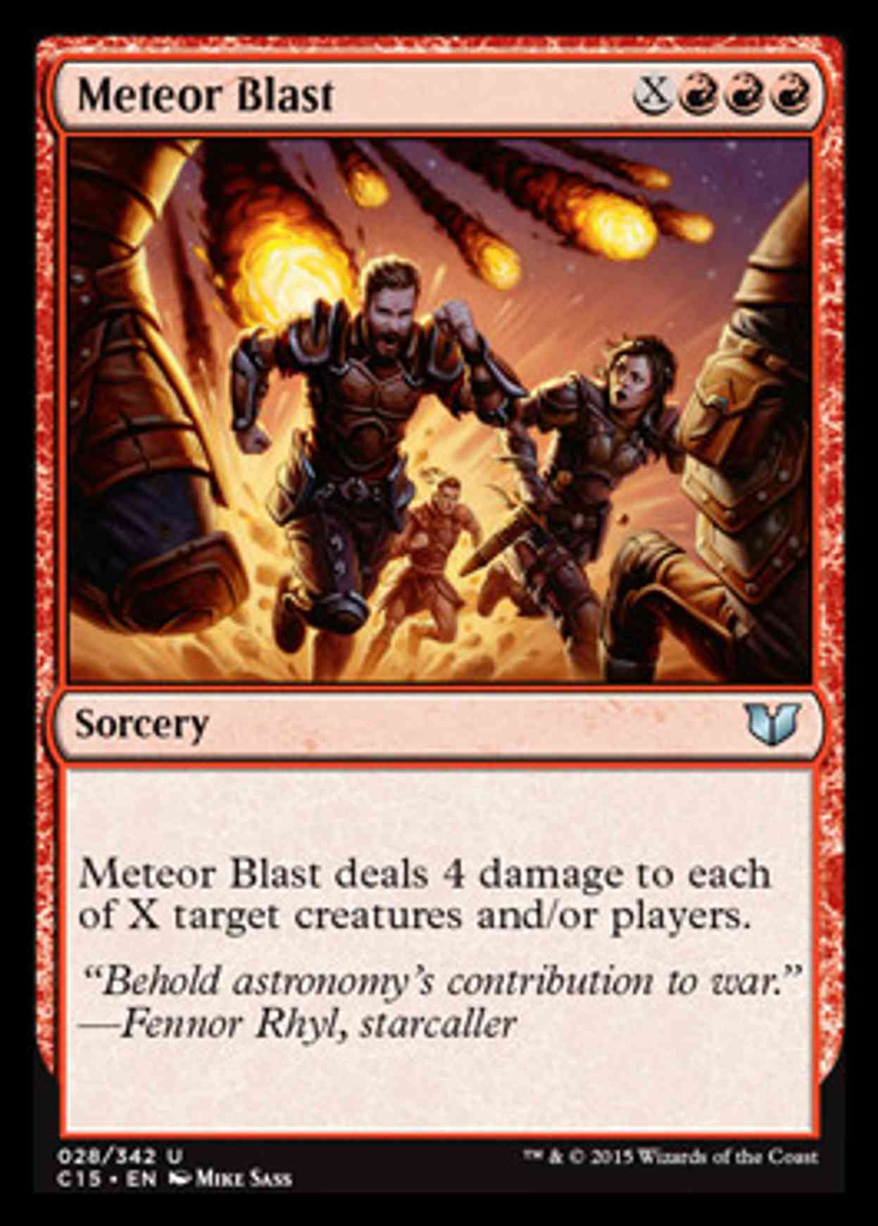 Meteor Blast magic card front