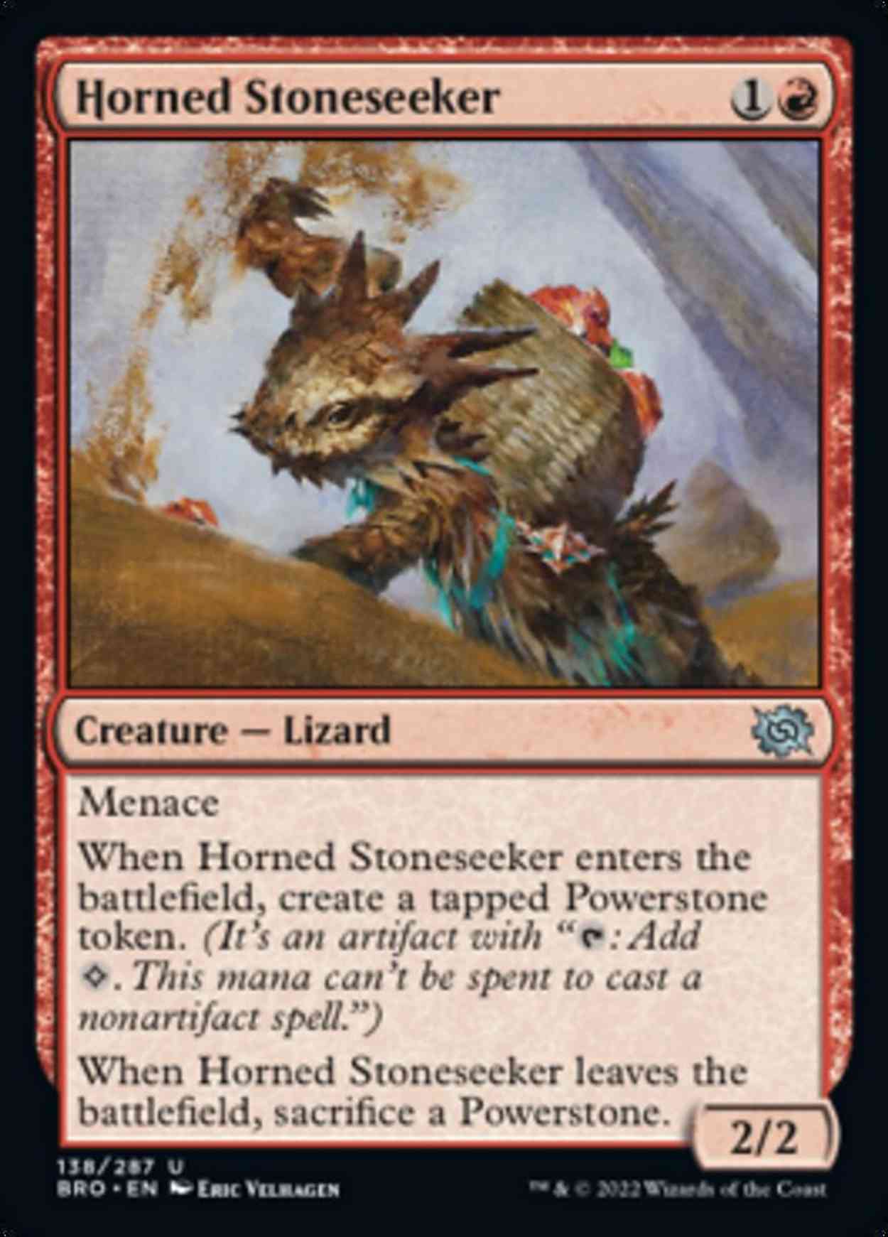 Horned Stoneseeker magic card front