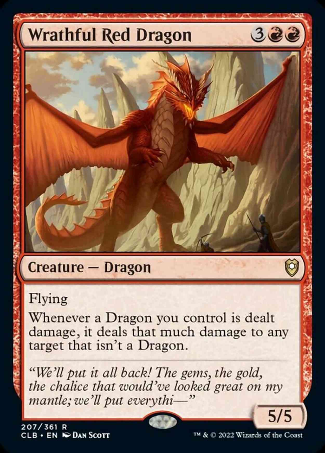 Wrathful Red Dragon magic card front