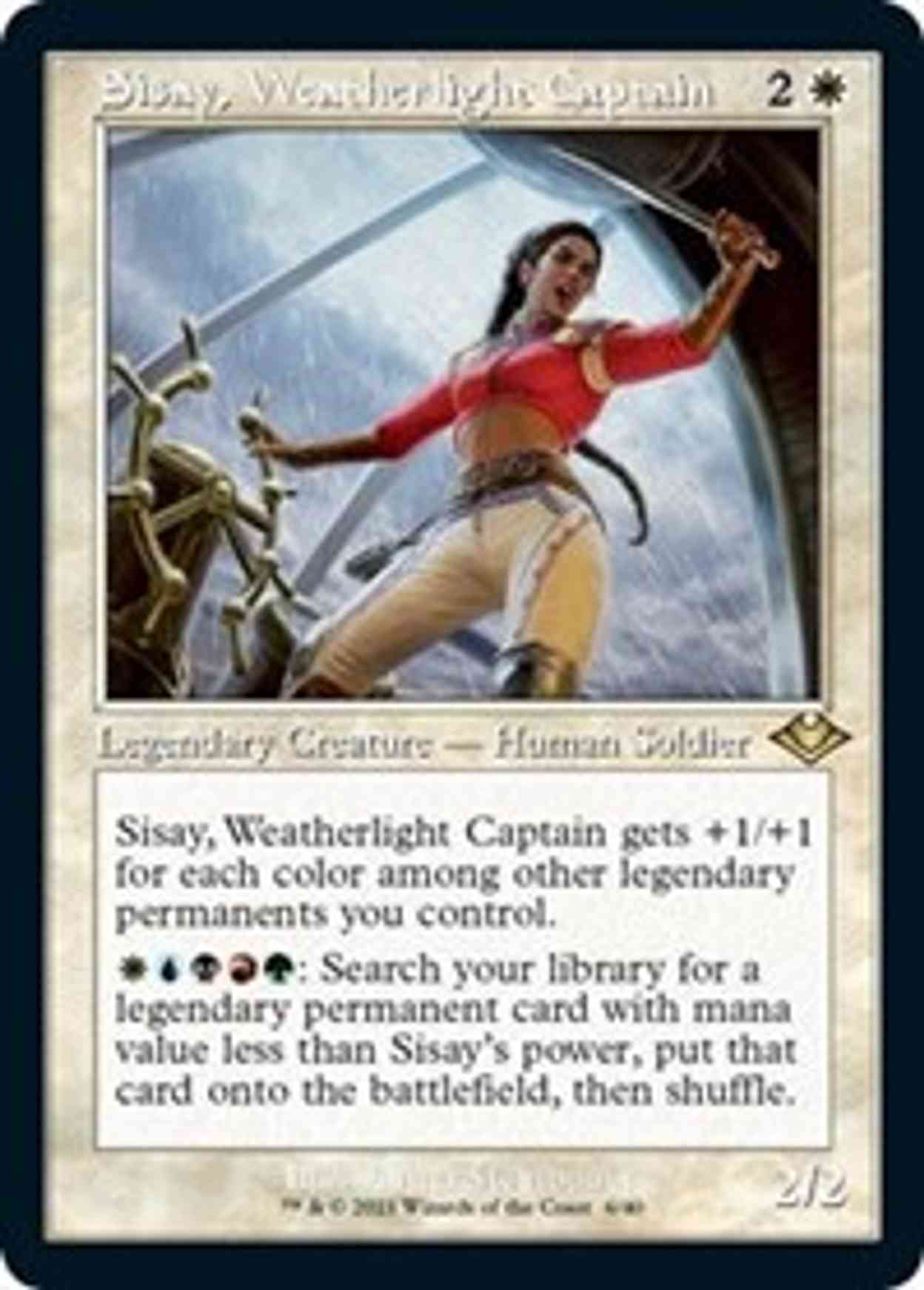 Sisay, Weatherlight Captain (Retro Frame) (Foil Etched) magic card front