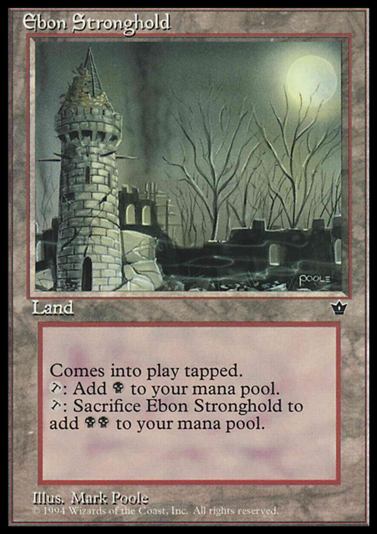 Ebon Stronghold magic card front