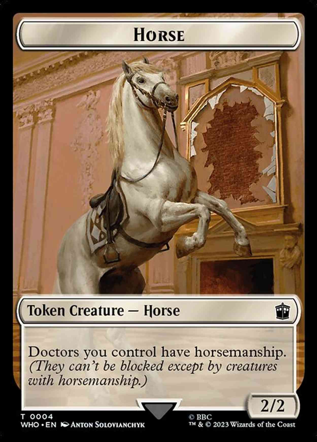 Horse // Soldier Double-Sided Token magic card front