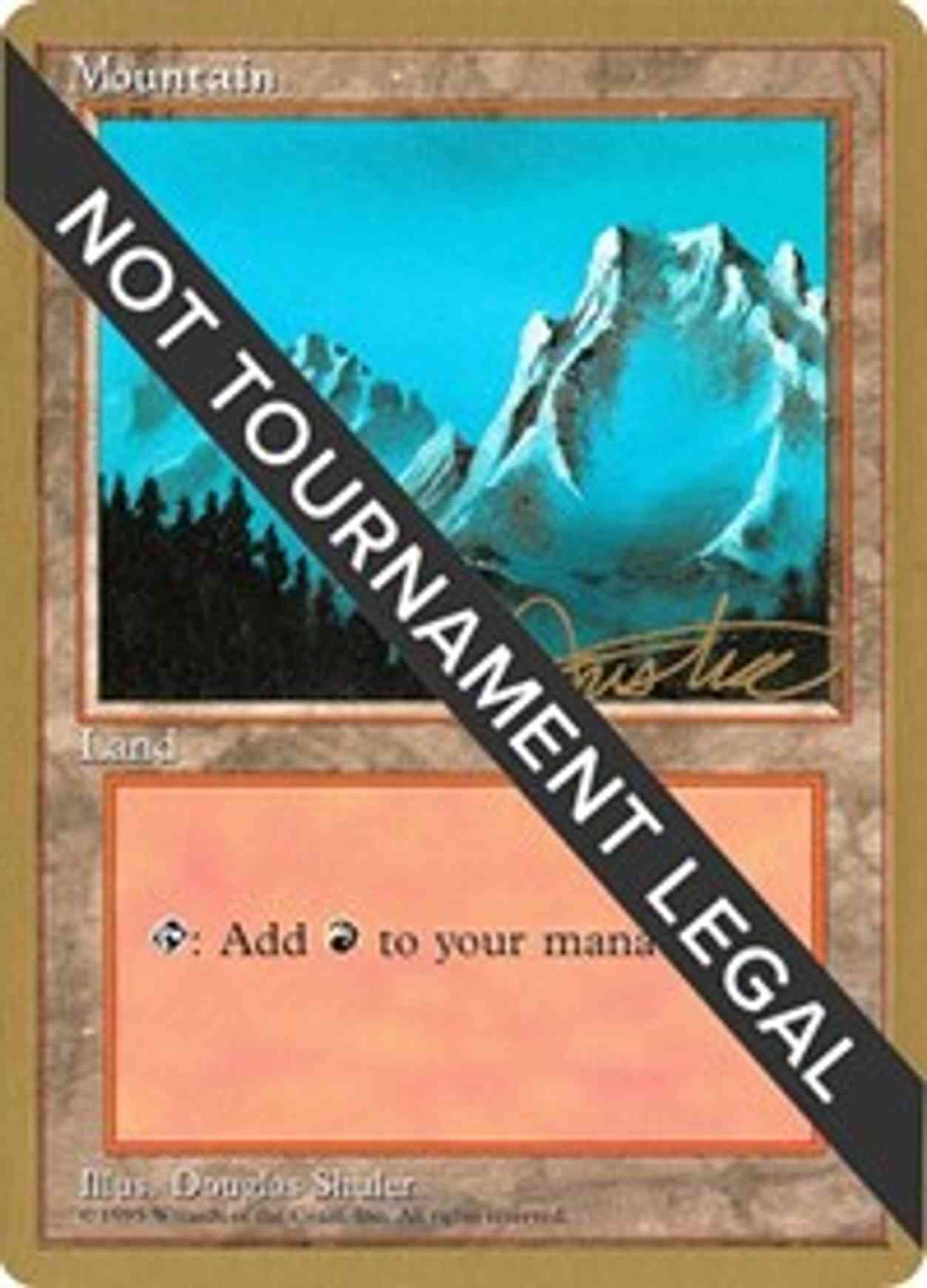 Mountain (B) - 1996 Mark Justice (4ED) magic card front