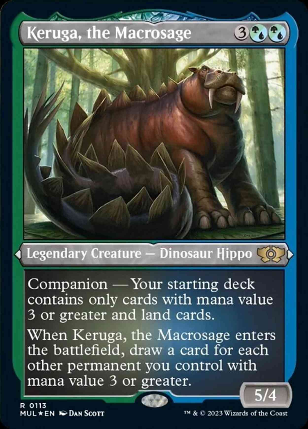 Keruga, the Macrosage (Foil Etched) magic card front