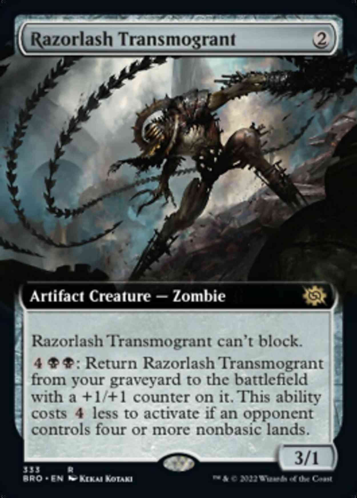 Razorlash Transmogrant (Extended Art) magic card front