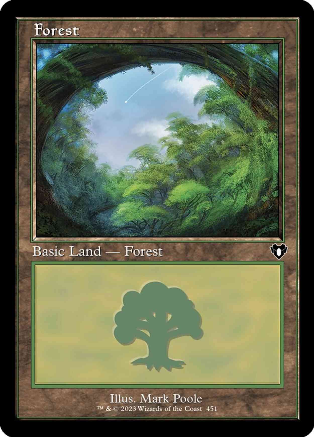 Forest (0451) (Retro Frame) magic card front
