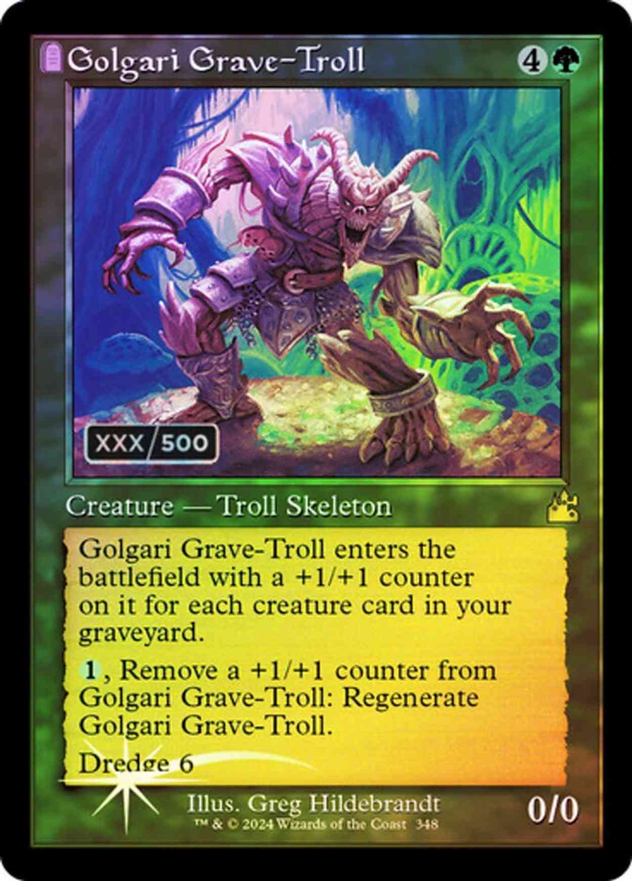 Golgari Grave-Troll (Retro Frame) (Serial Numbered) magic card front