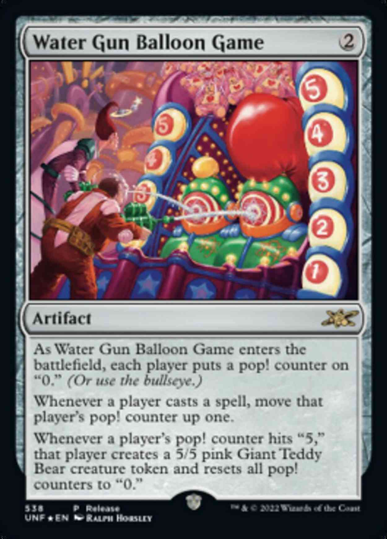 Water Gun Balloon Game magic card front