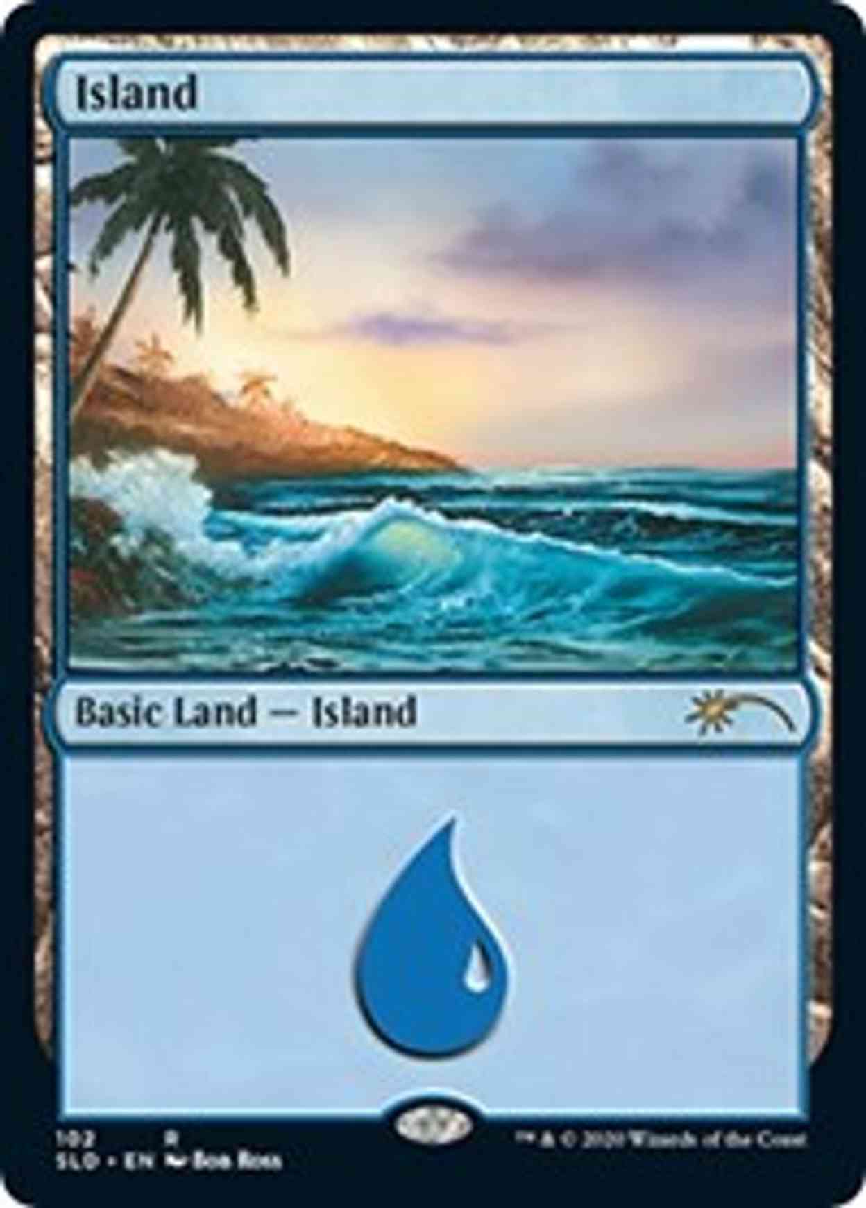 Island (102) (Bob Ross) magic card front