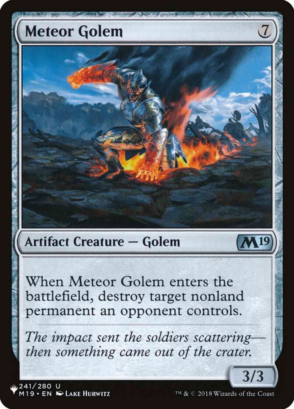 Meteor Golem magic card front