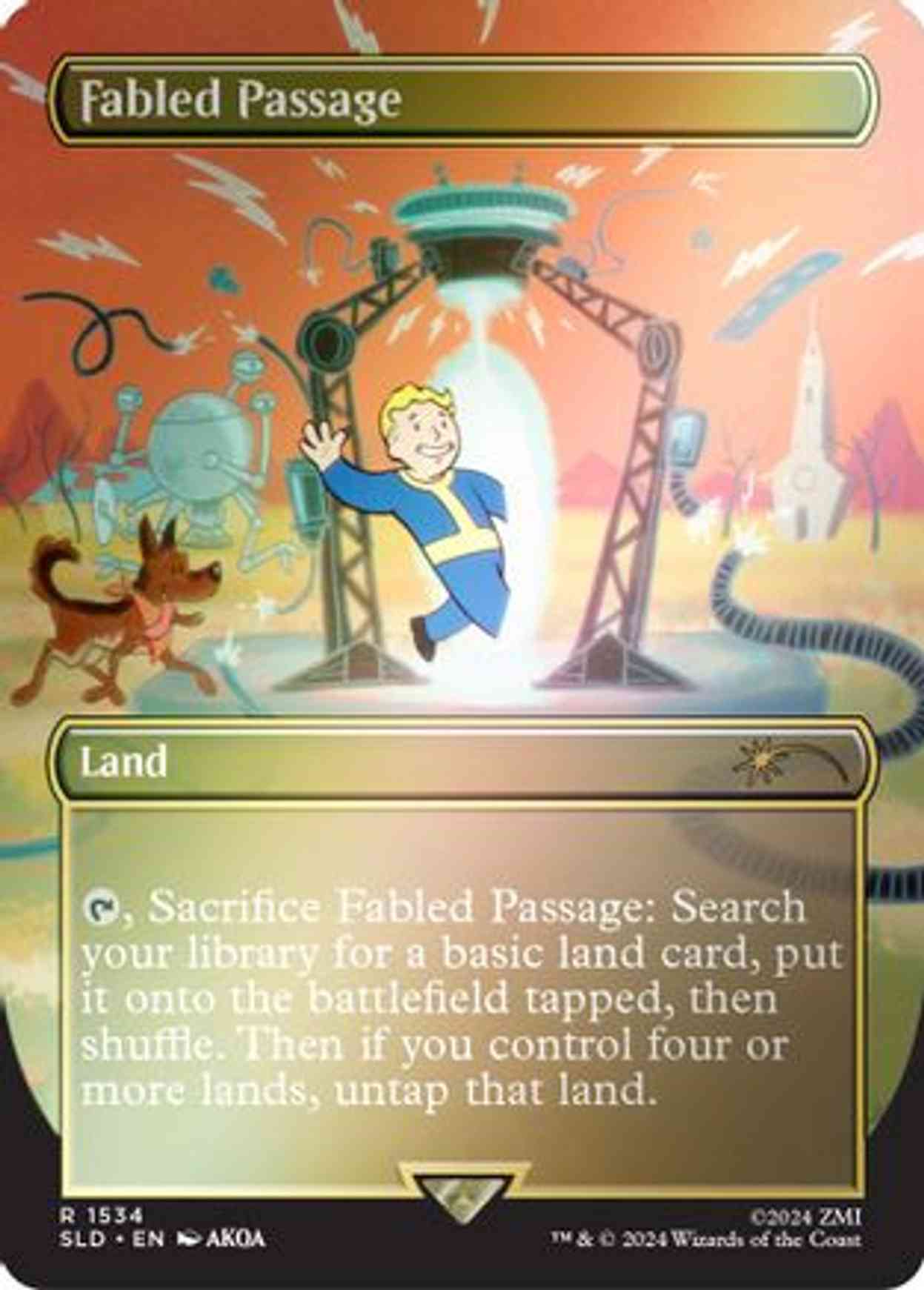 Fabled Passage (1534) (Rainbow Foil) magic card front