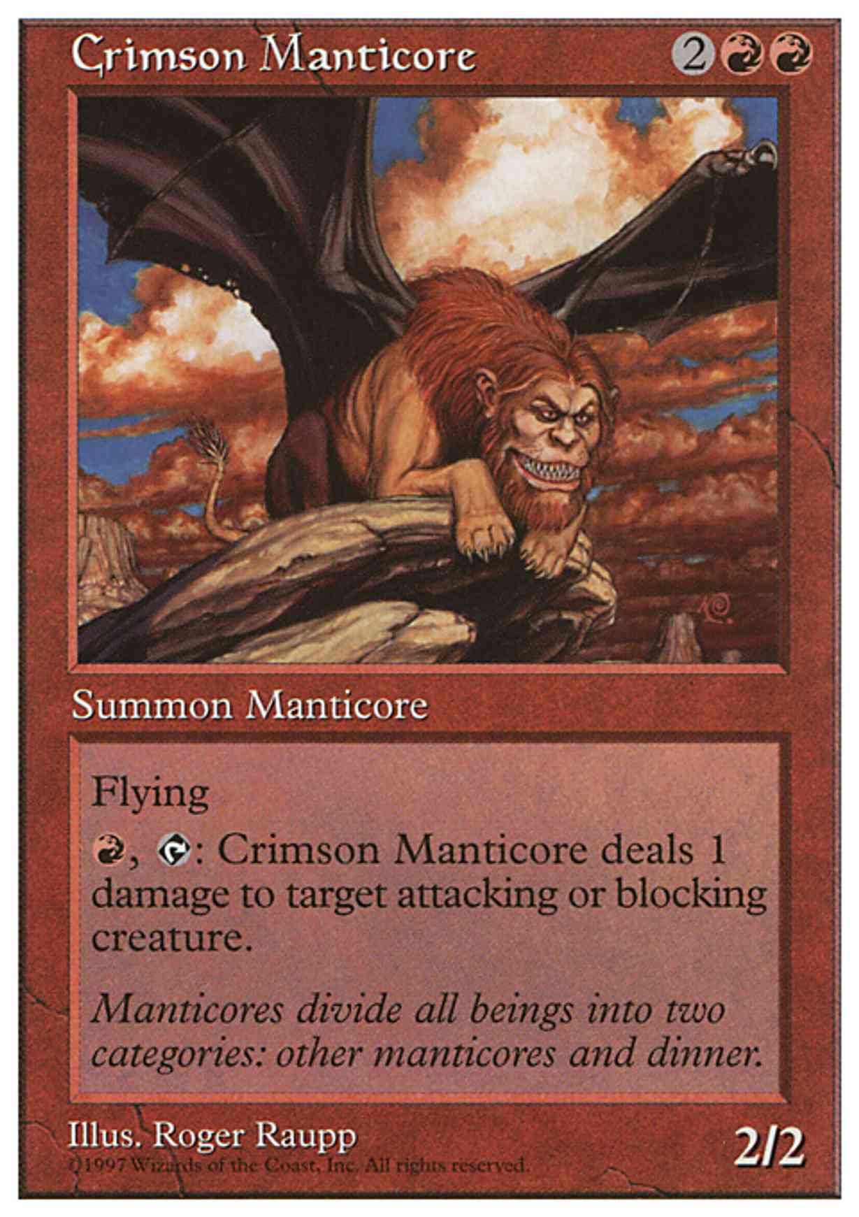 Crimson Manticore magic card front