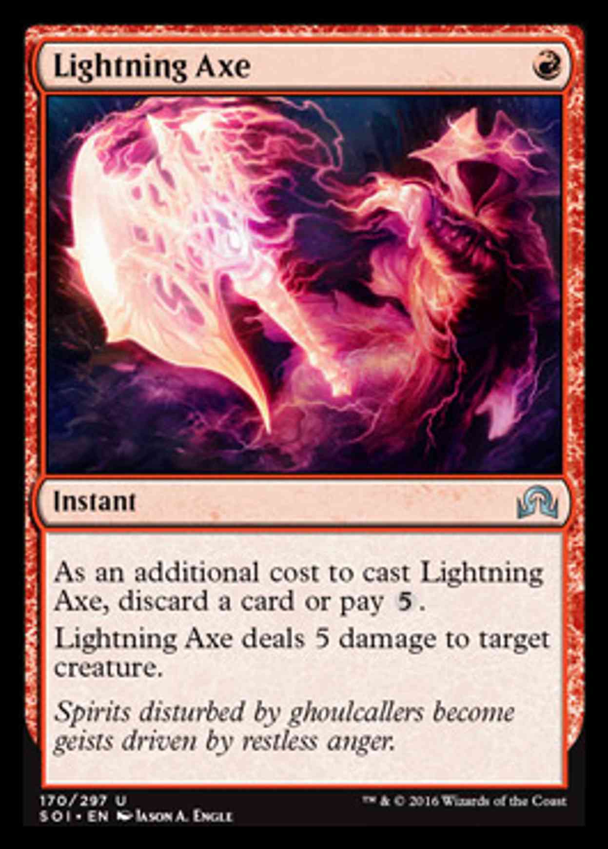 Lightning Axe magic card front