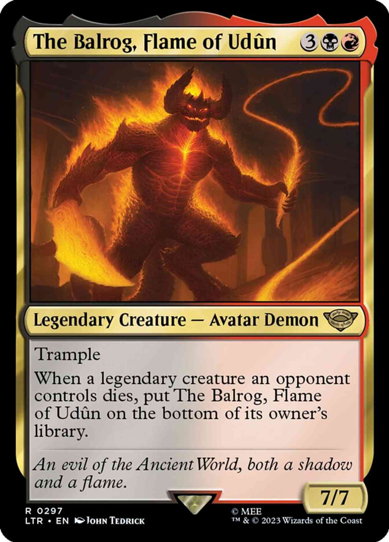 The Balrog, Flame of Udûn magic card front