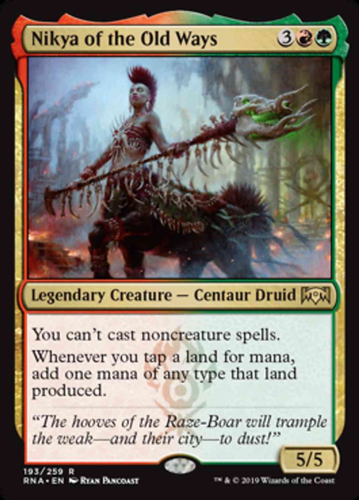 Nikya of the Old Ways magic card front