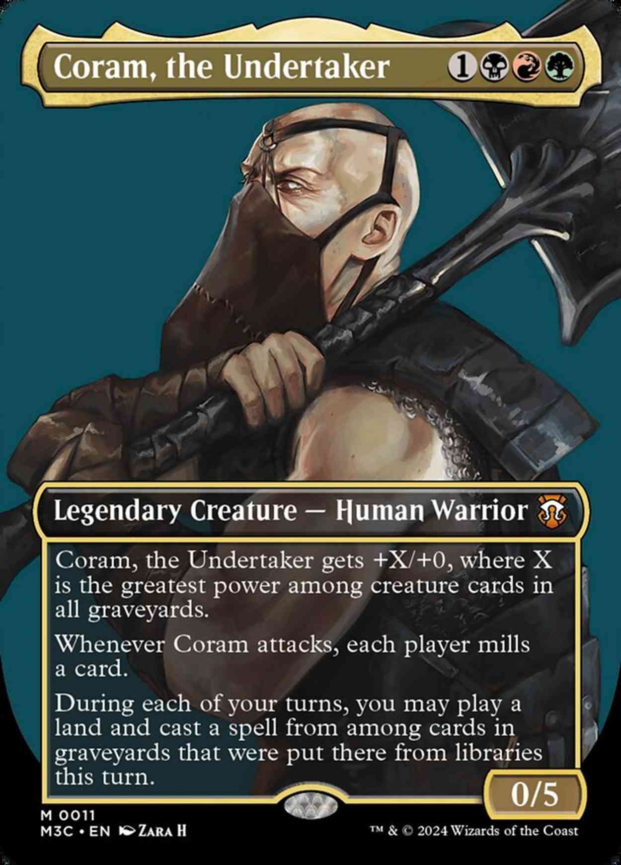 Coram, the Undertaker (Borderless) magic card front