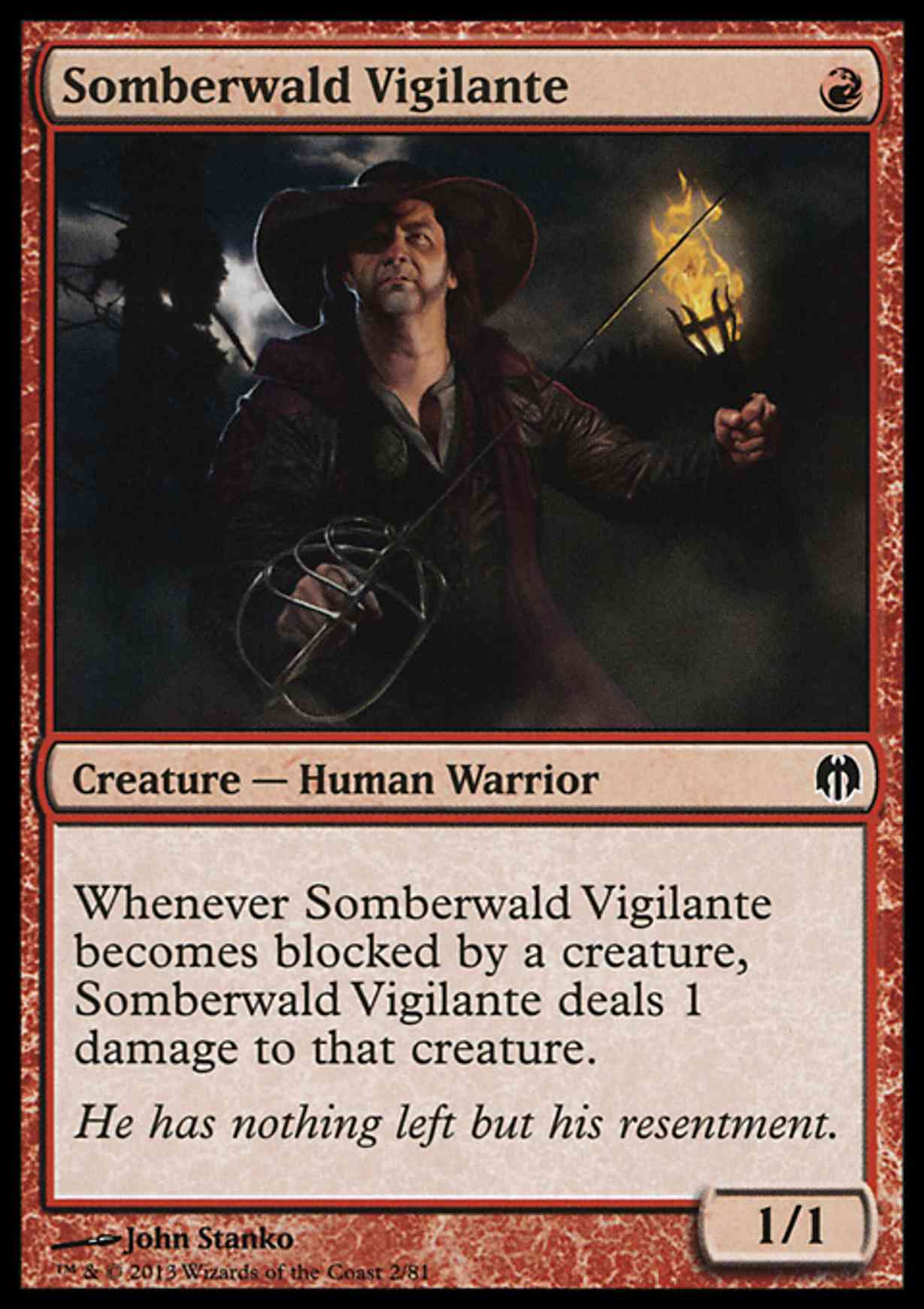 Somberwald Vigilante magic card front