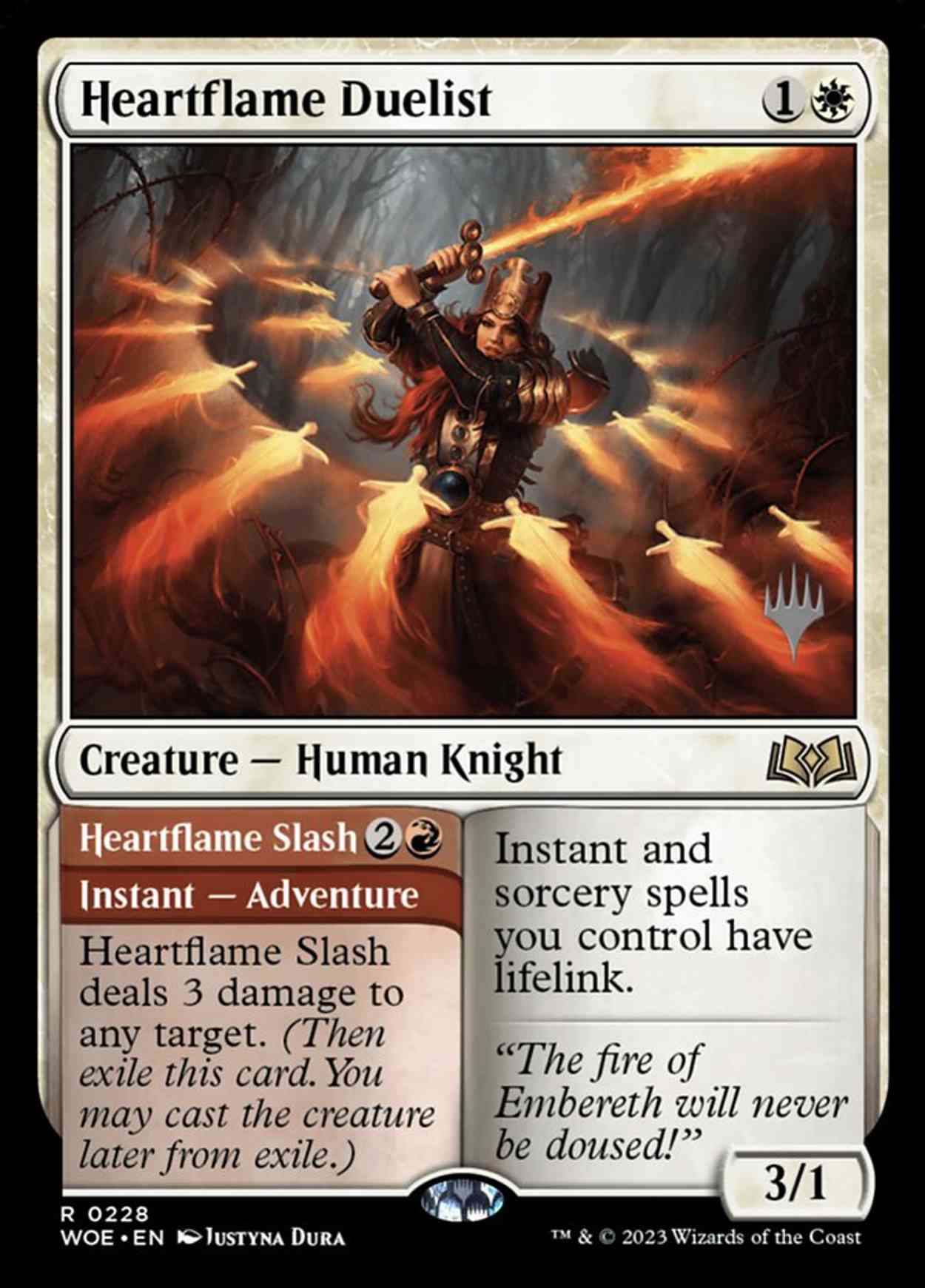 Heartflame Duelist magic card front