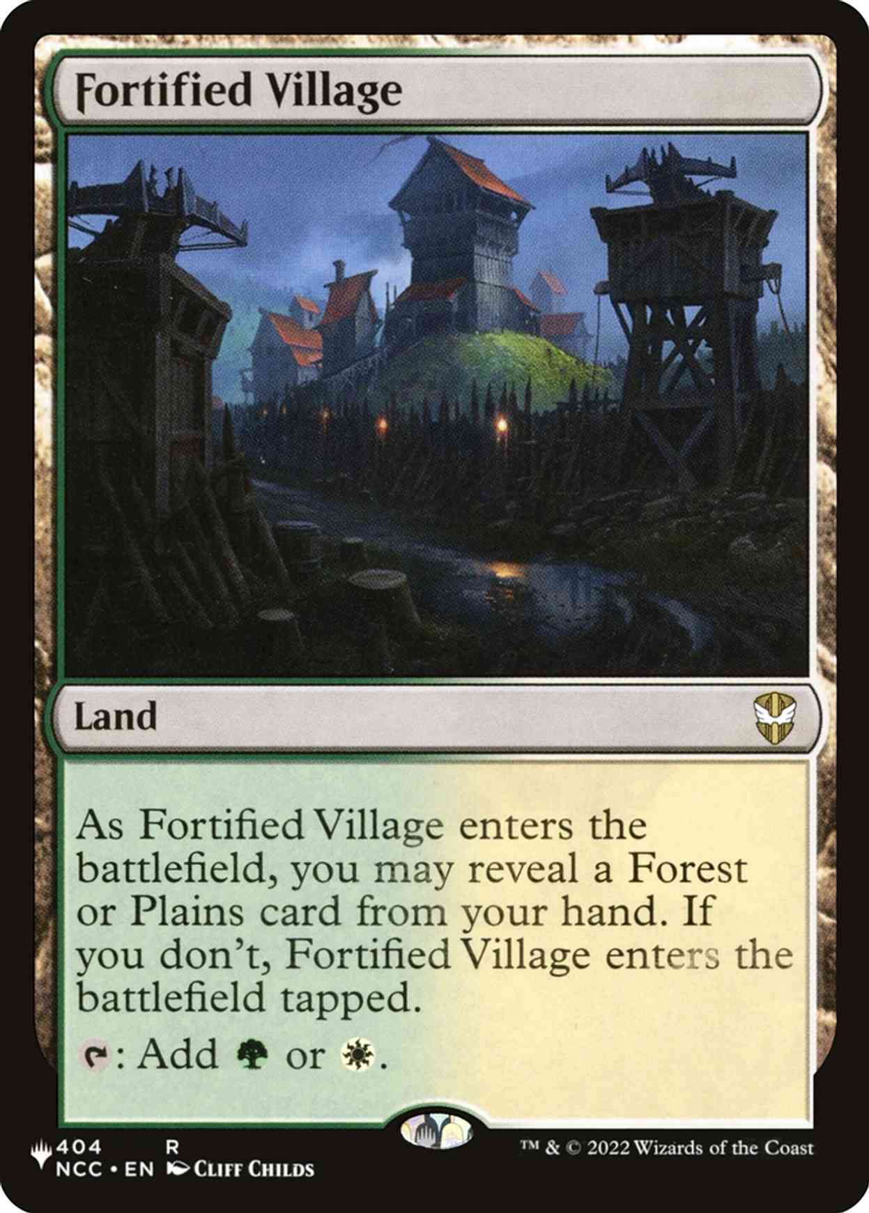 Fortified Village magic card front