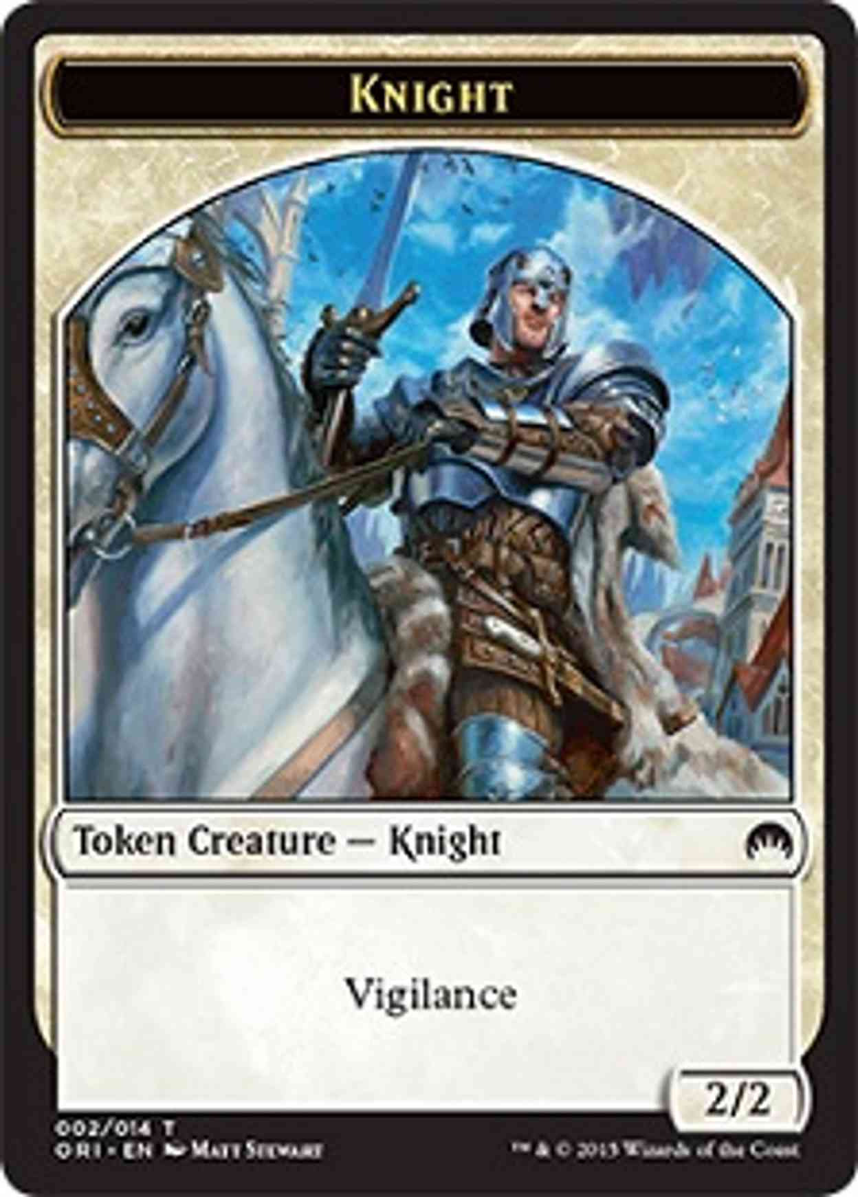 Knight Token magic card front