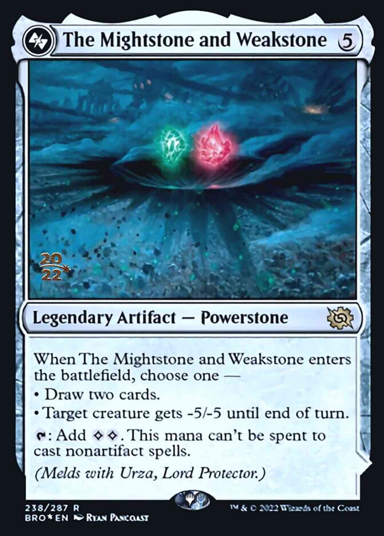 The Mightstone and Weakstone magic card front