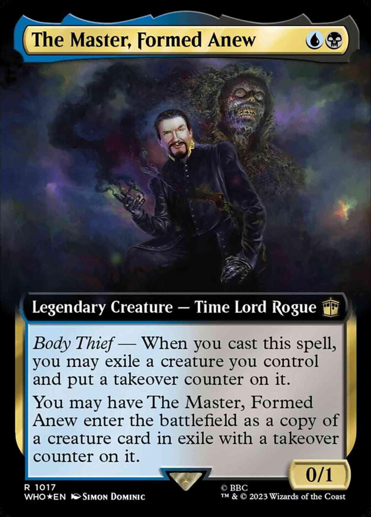 The Master, Formed Anew (Extended Art) (Surge Foil) magic card front