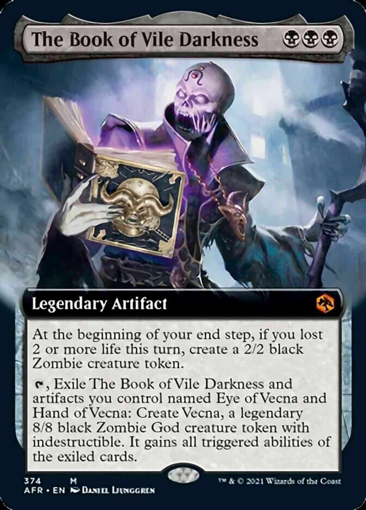 The Book of Vile Darkness (Extended Art) magic card front