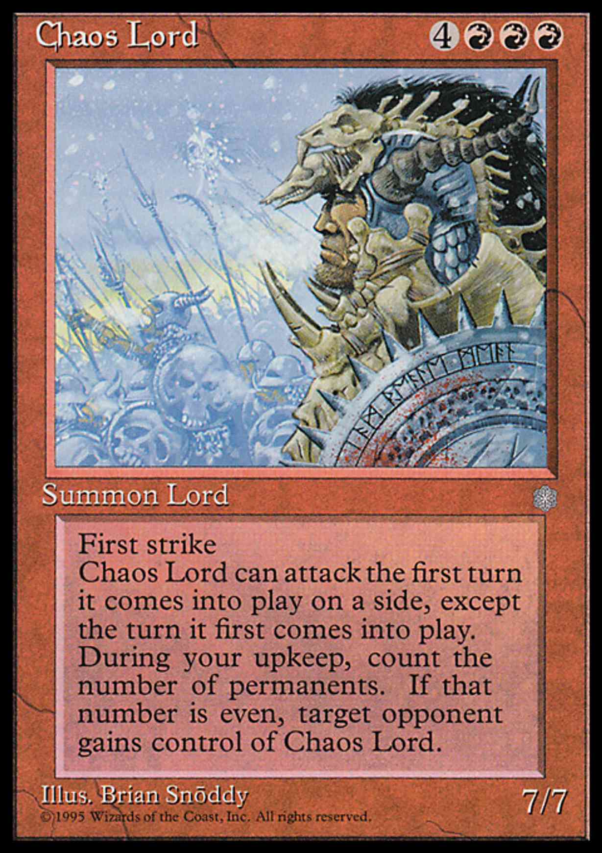 Chaos Lord magic card front