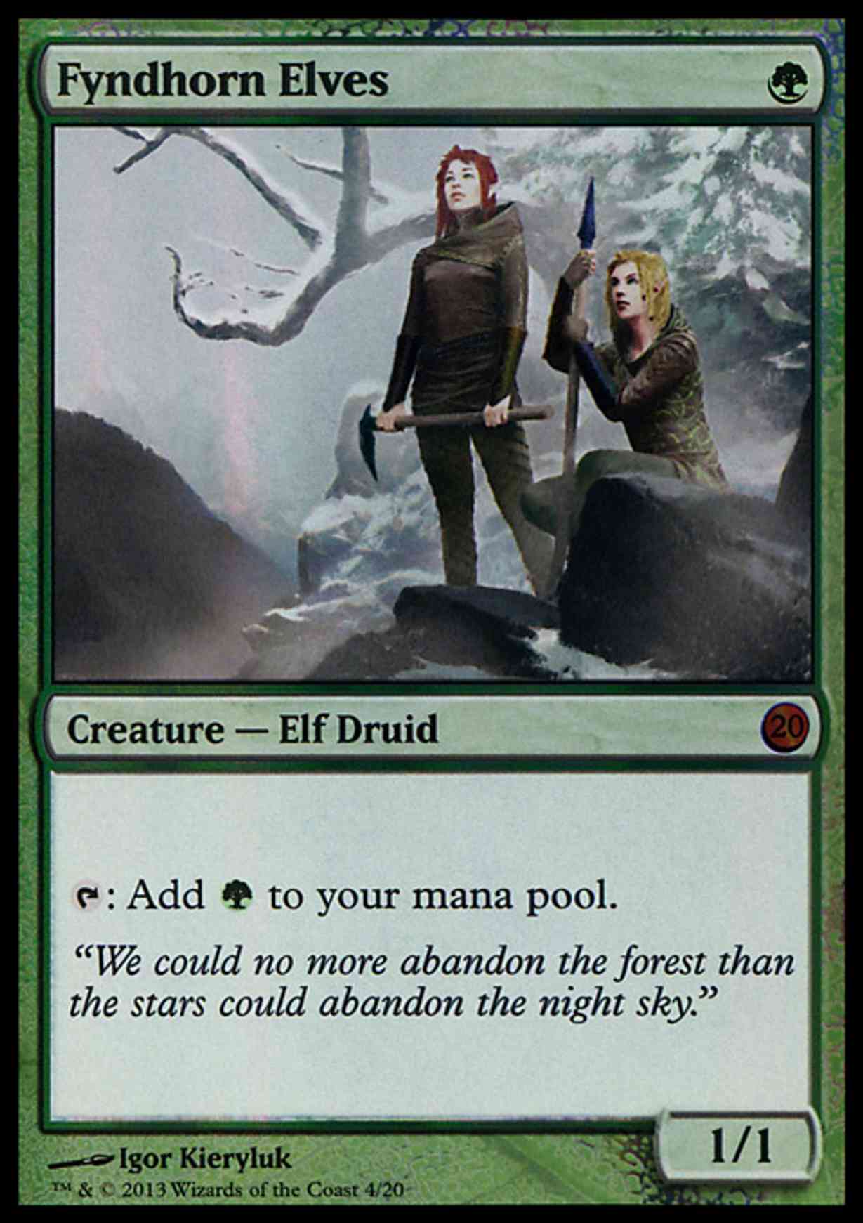 Fyndhorn Elves magic card front