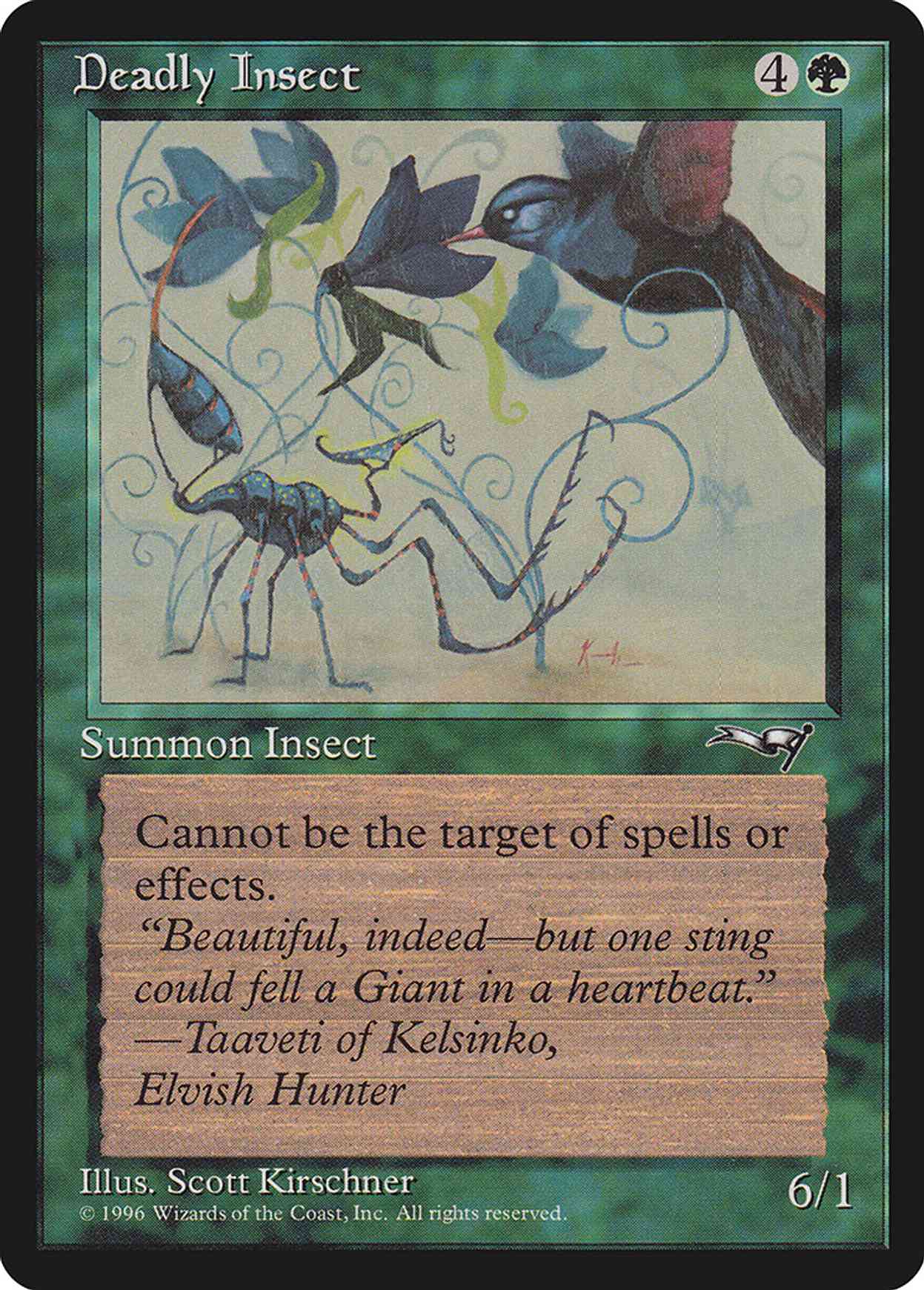 Deadly Insect (Bird) magic card front